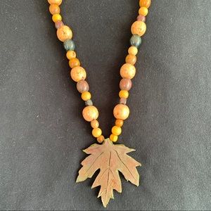 Hand-made Wooden and Clay Necklace